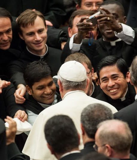 Pope Francis with Seminarians